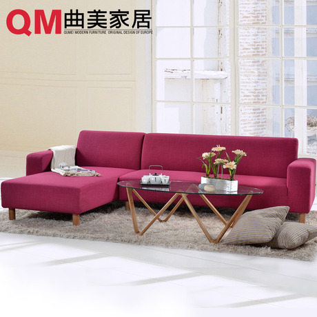 曲美家具现代简约贵妃沙发组合 重构客厅光影，定義慵懒美学